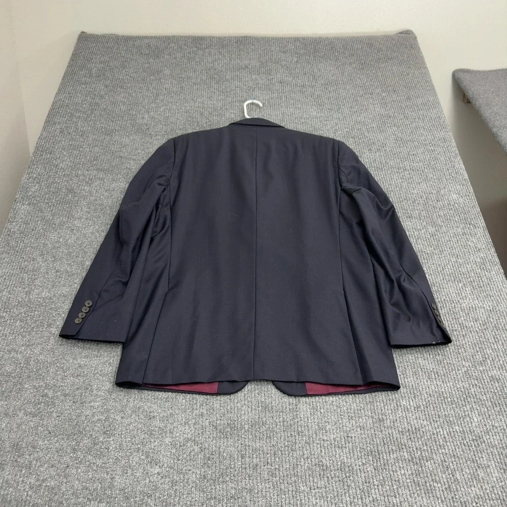 John W Nordstrom Suit Jacket Mens 42R Navy Wool Professional Classic Style